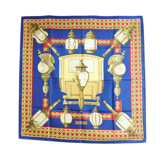 Pre-Loved Hermes Feux de Route Silk Scarf 90 - Picture 1 of 8